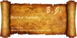 Barta Január névjegykártya
