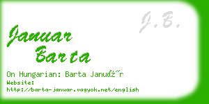 januar barta business card